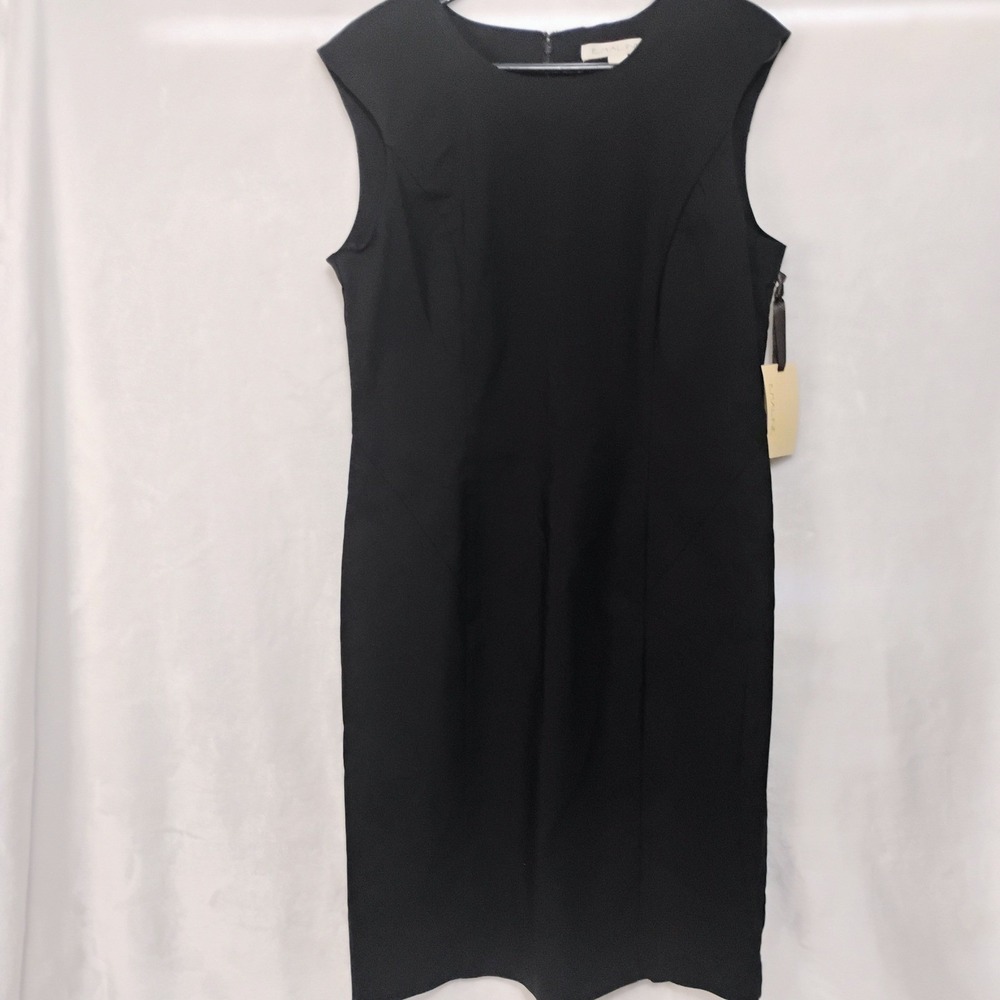 Emaline Essentials Womens Black Sleeveless Sheath Dress Size 10 NWT